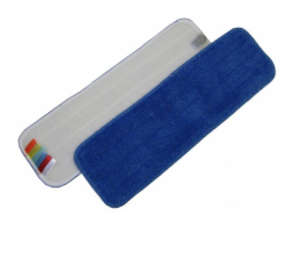 MOP microfibre 44cm bleu avec velcro et codes couleurs